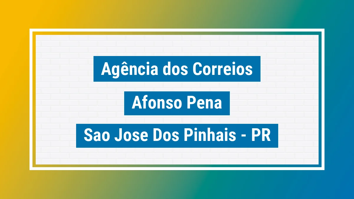 Imagem ilustrativa correios Afonso Pena São José dos Pinhais PR