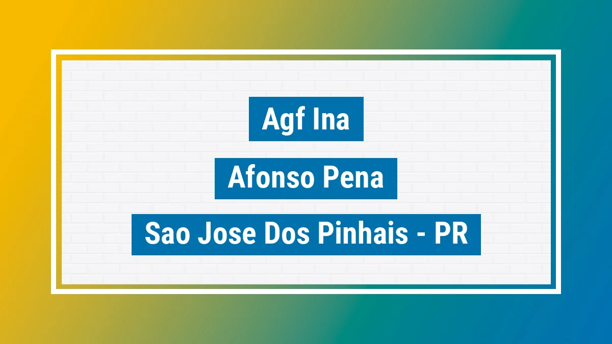 Unidade de agência dos Correios Agf Ina Afonso Pena São José dos Pinhais PR