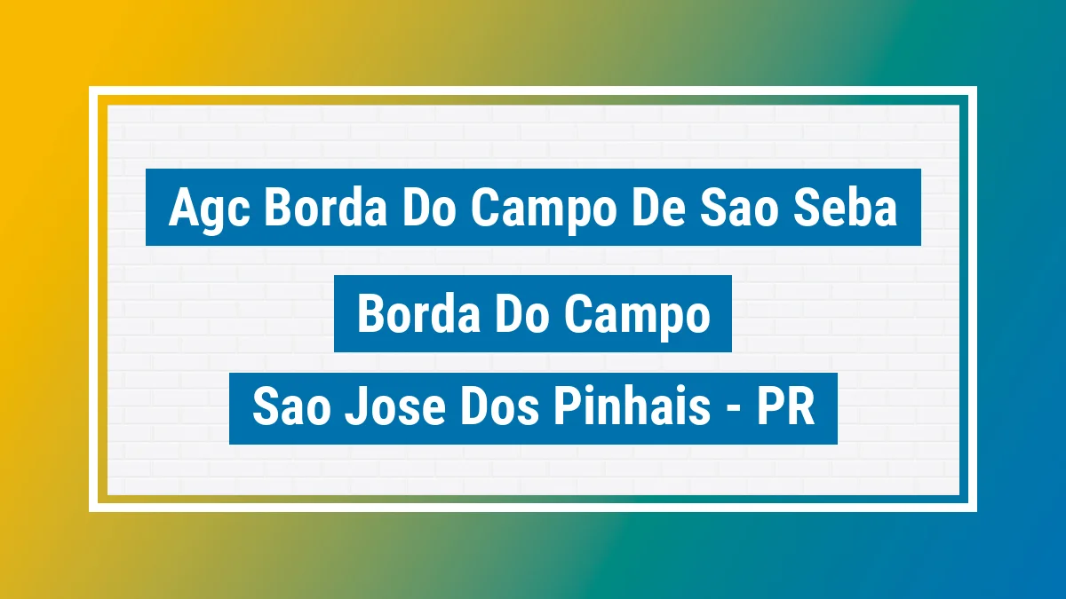 Unidade de agência dos Correios Agc Borda do Campo de Sao Seba Borda do Campo São José dos Pinhais PR