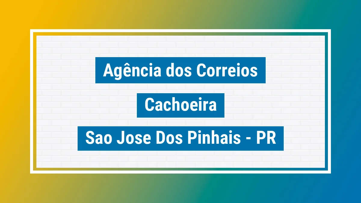 Imagem ilustrativa correios Cachoeira São José dos Pinhais PR