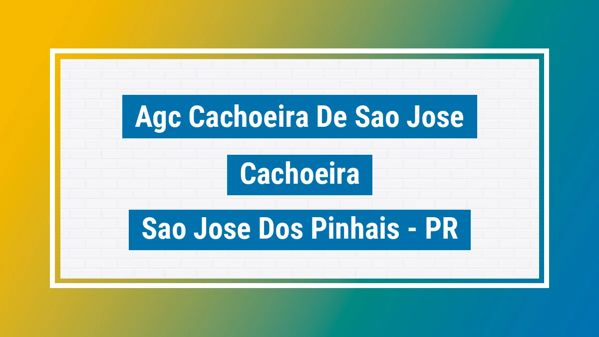 Unidade de agência dos Correios Agc Cachoeira de Sao Jose Cachoeira São José dos Pinhais PR