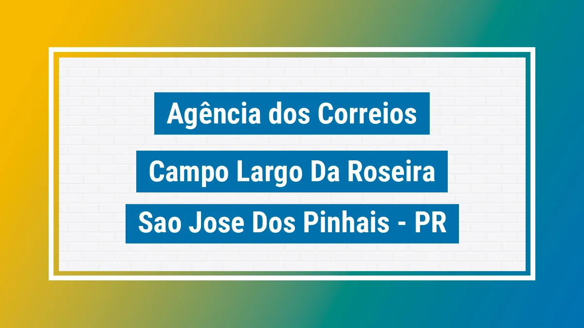 Imagem ilustrativa correios Campo Largo da Roseira São José dos Pinhais PR