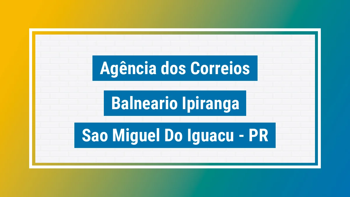 Imagem ilustrativa correios Balneario Ipiranga São Miguel do Iguaçu PR