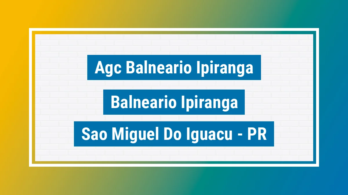 Unidade de agência dos Correios Agc Balneario Ipiranga Balneario Ipiranga São Miguel do Iguaçu PR