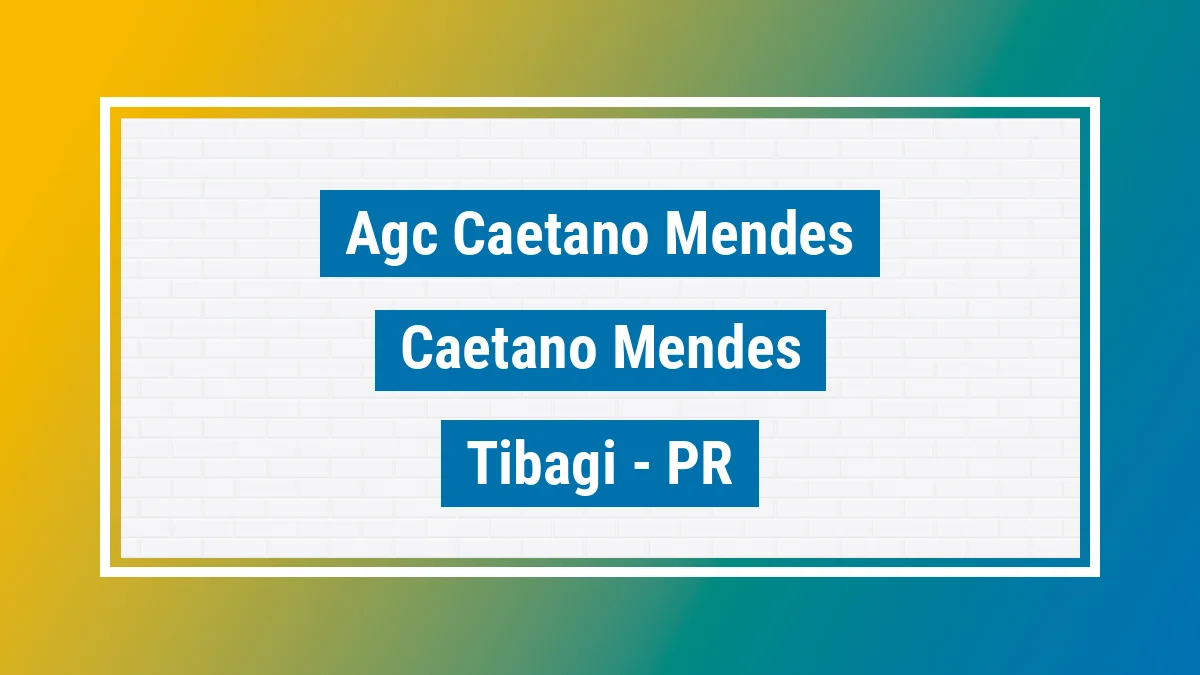 Unidade de agência dos Correios Agc Caetano Mendes Caetano Mendes Tibagi PR