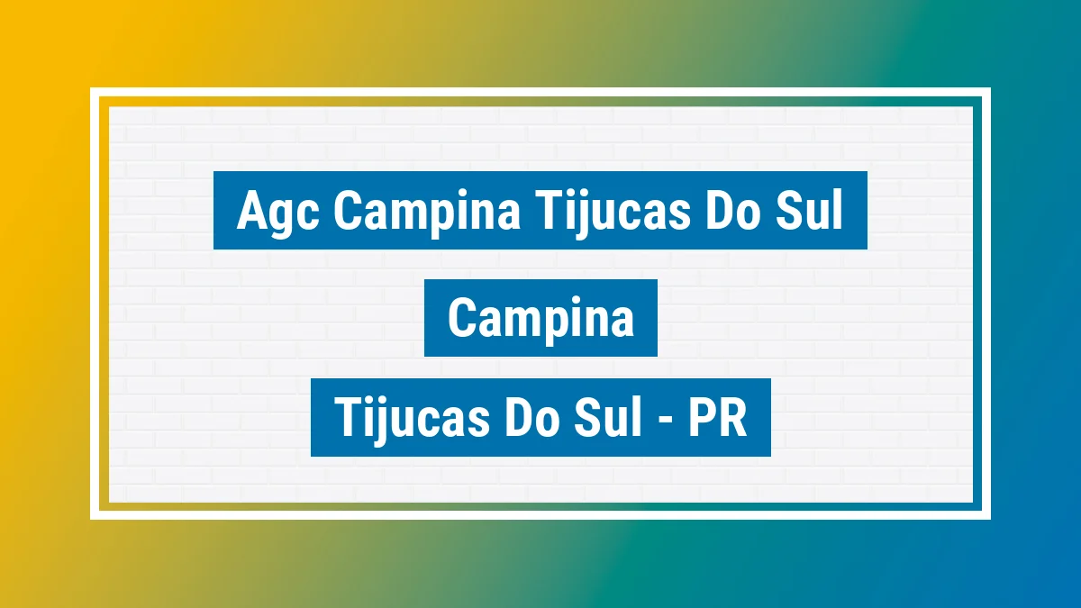 Unidade de agência dos Correios Agc Campina Tijucas do Sul Campina Tijucas do Sul PR
