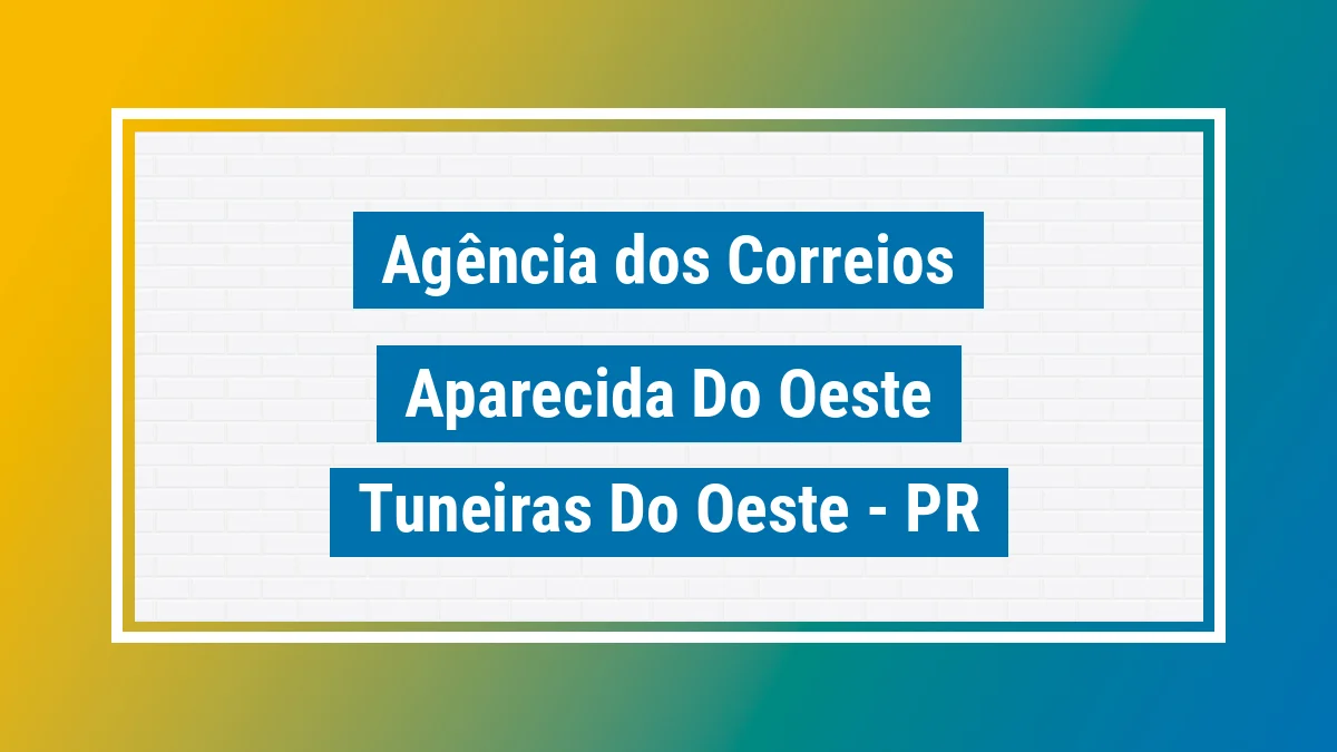 Imagem ilustrativa correios Aparecida do Oeste Tuneiras do Oeste PR