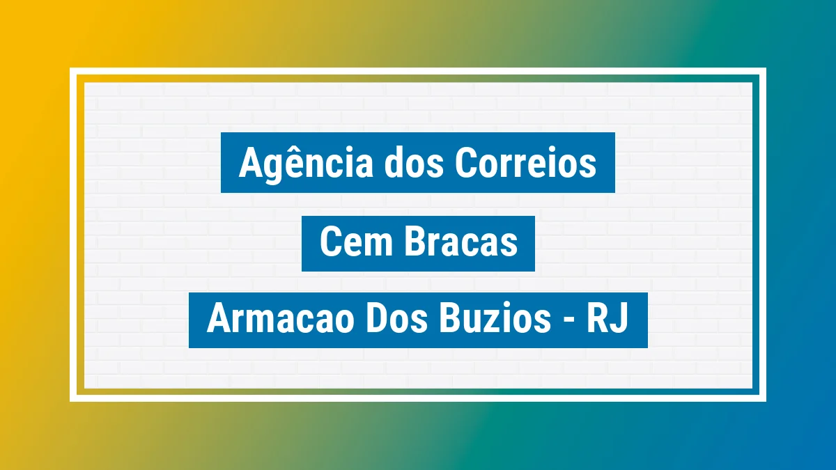 Imagem ilustrativa correios Cem Braças Armação dos Búzios RJ