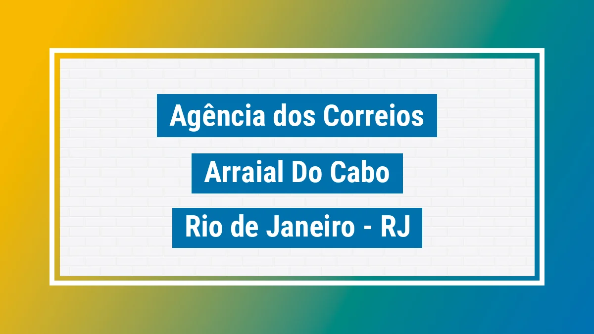 Imagem ilustrativa correios Arraial do Cabo RJ