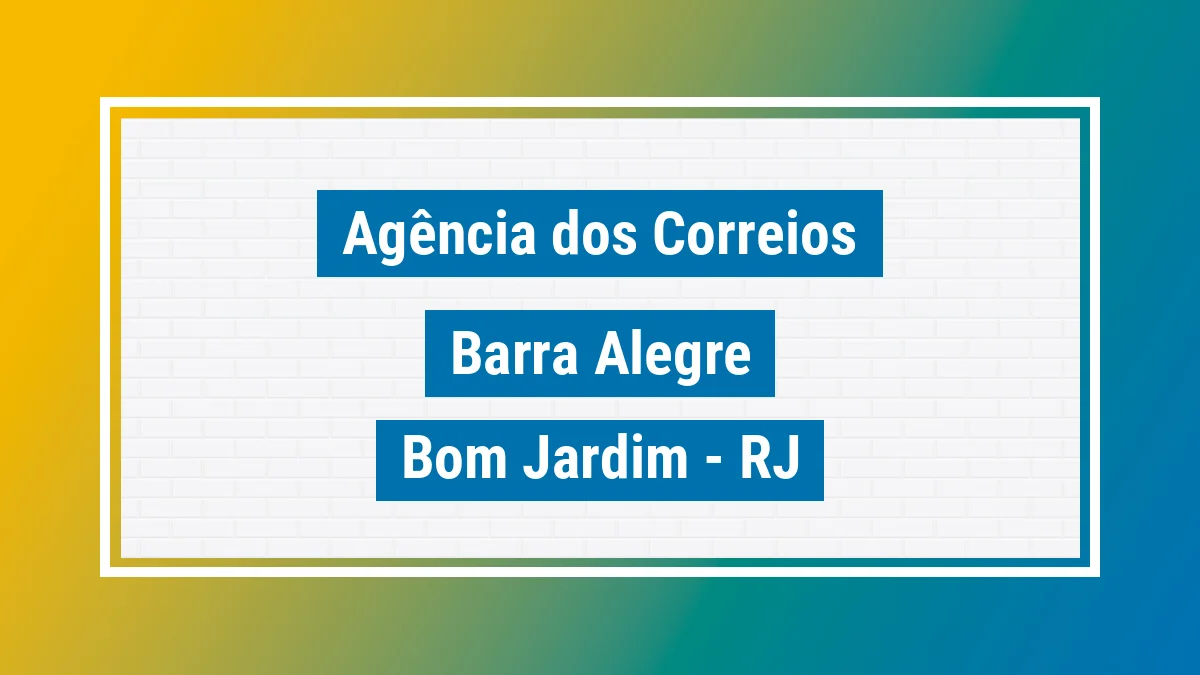 Imagem ilustrativa correios Barra Alegre Bom Jardim RJ