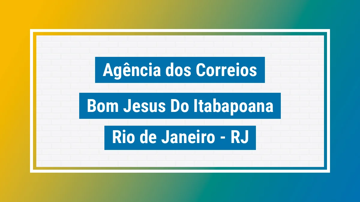 Imagem ilustrativa correios Bom Jesus do Itabapoana RJ
