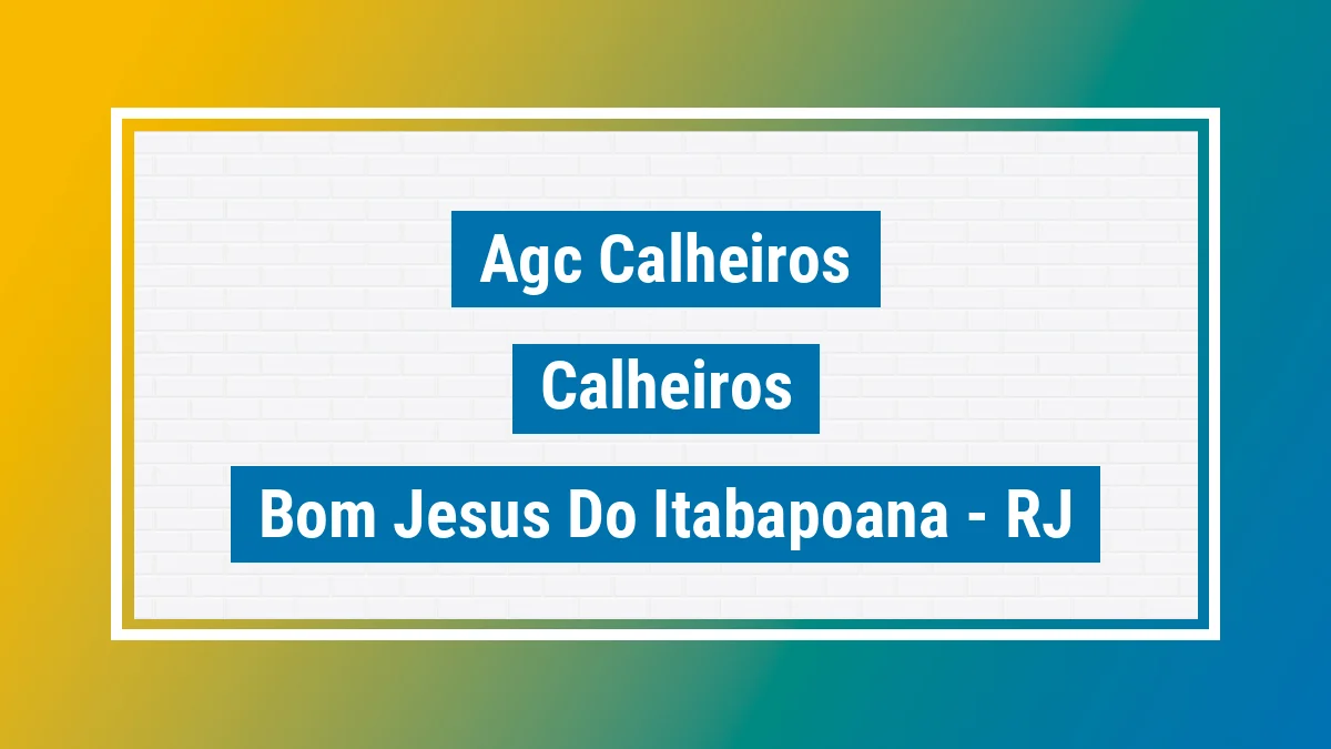 Unidade de agência dos Correios Agc Calheiros Calheiros Bom Jesus do Itabapoana RJ