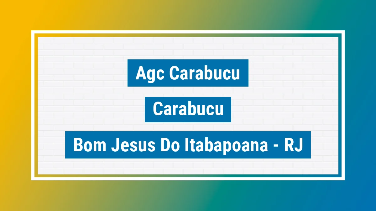 Unidade de agência dos Correios Agc Carabucu Carabuçu Bom Jesus do Itabapoana RJ