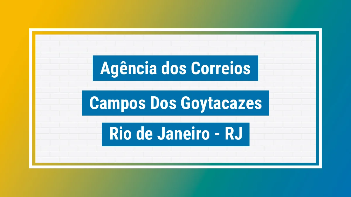 Imagem ilustrativa correios Campos dos Goytacazes RJ