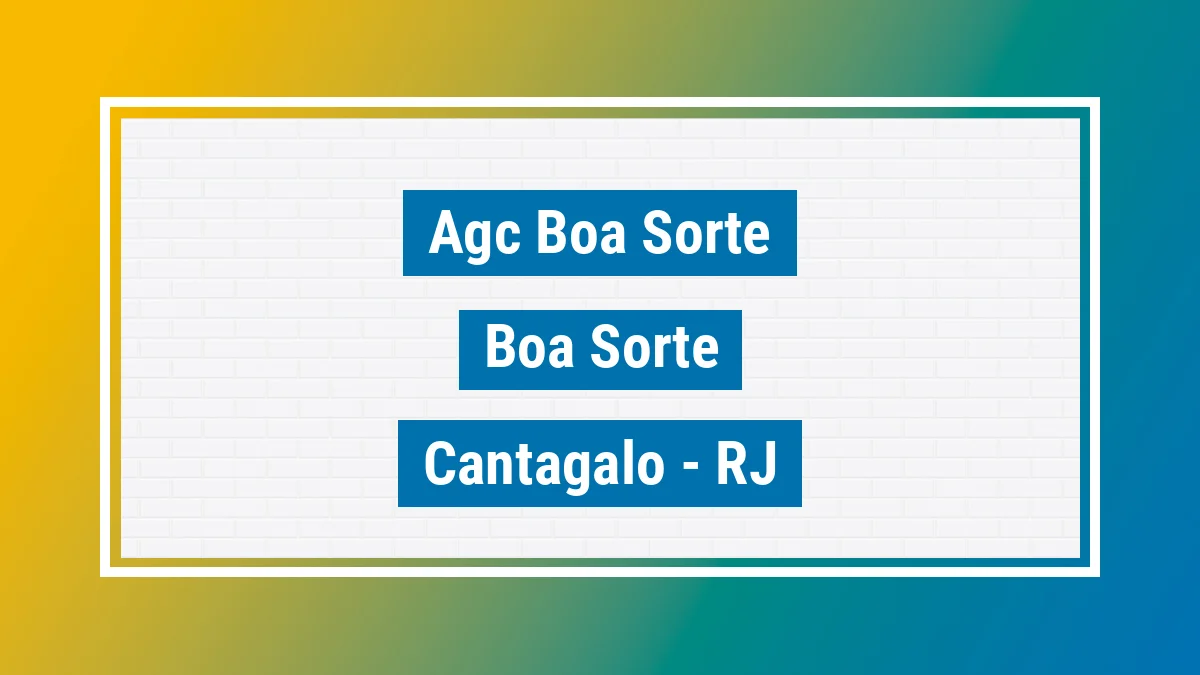Unidade de agência dos Correios Agc Boa Sorte Boa Sorte Cantagalo RJ