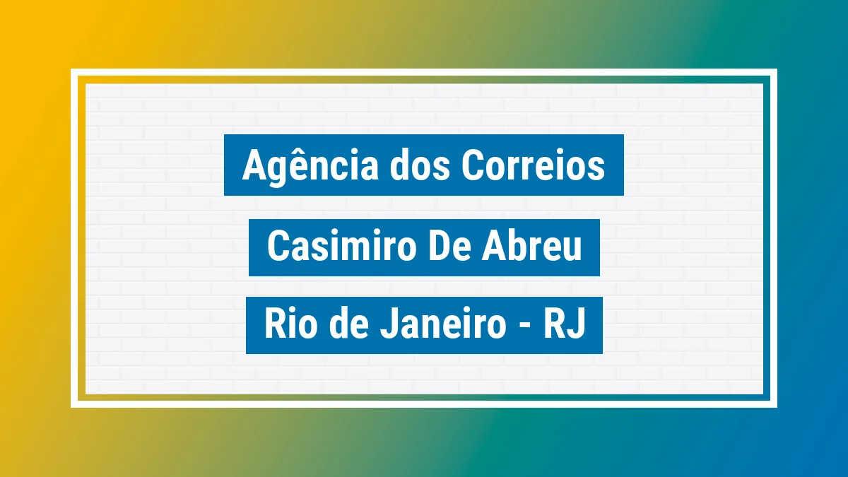 Imagem ilustrativa correios Casimiro de Abreu RJ