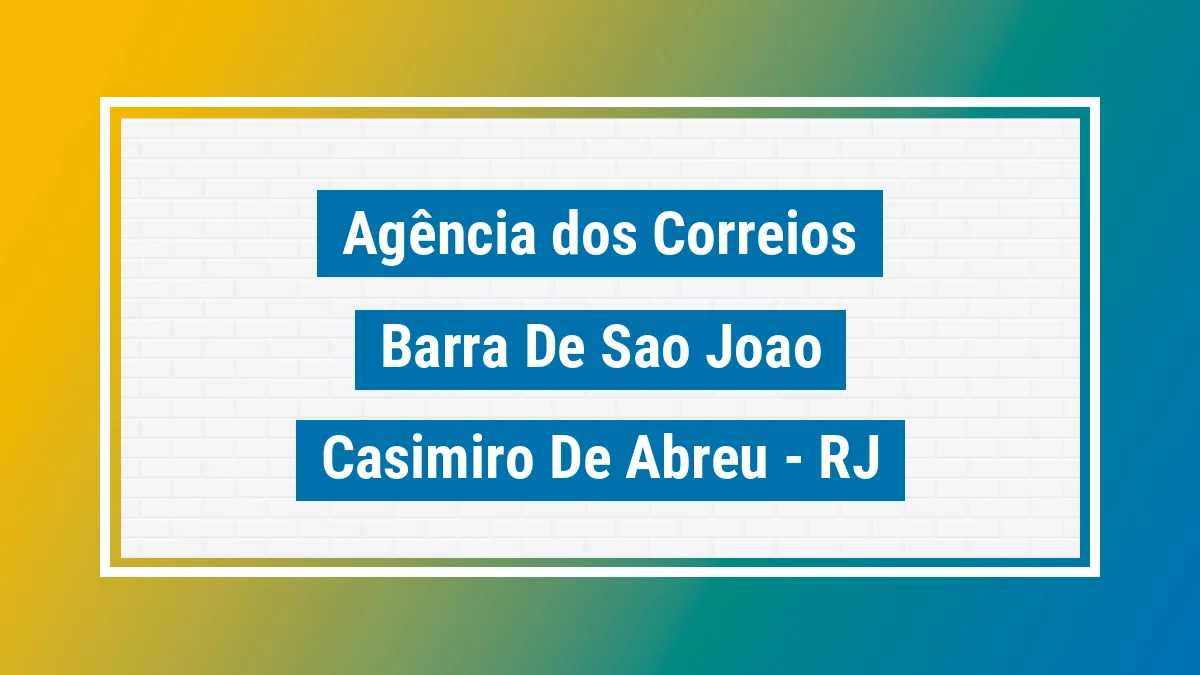 Imagem ilustrativa correios Barra de São João Casimiro de Abreu RJ