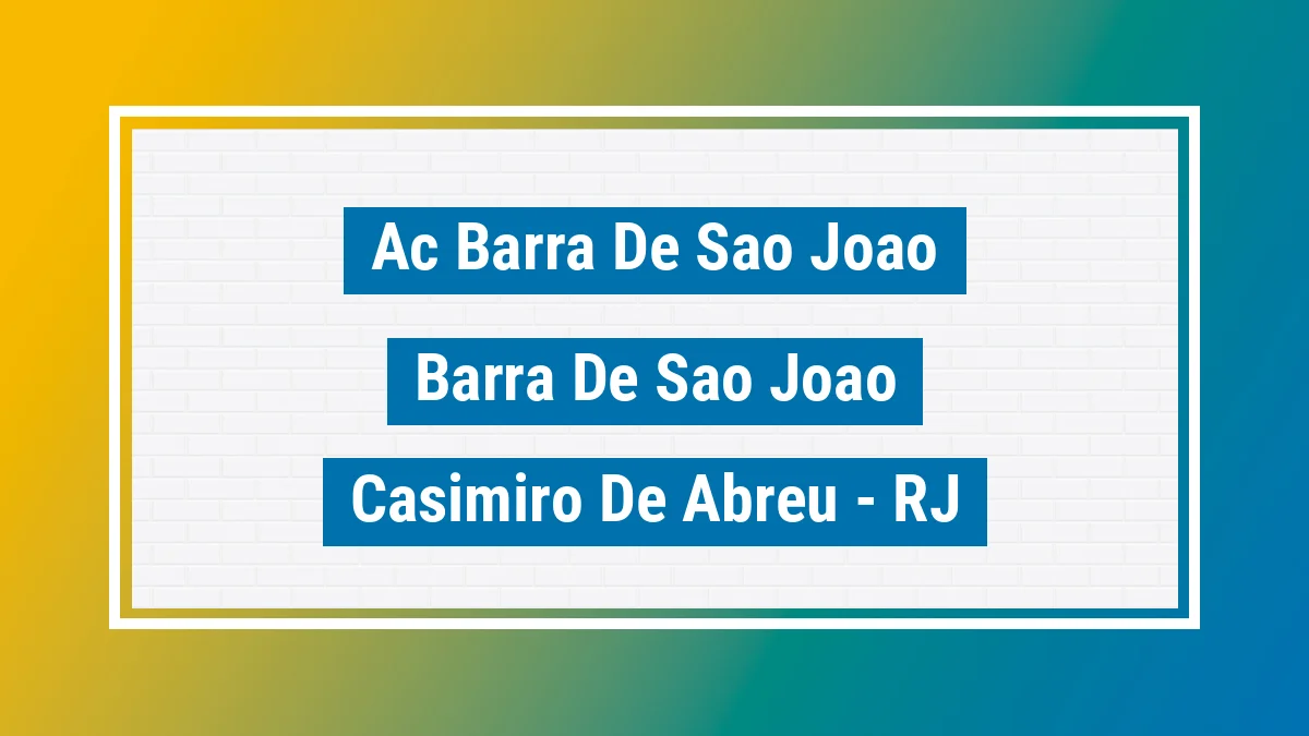 Unidade de agência dos Correios Ac Barra de Sao Joao Barra de São João Casimiro de Abreu RJ