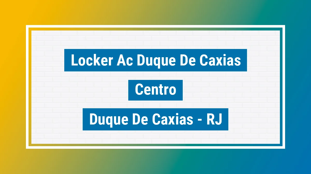 Unidade de locker dos Correios Locker Ac Duque de Caxias Centro Duque de Caxias RJ
