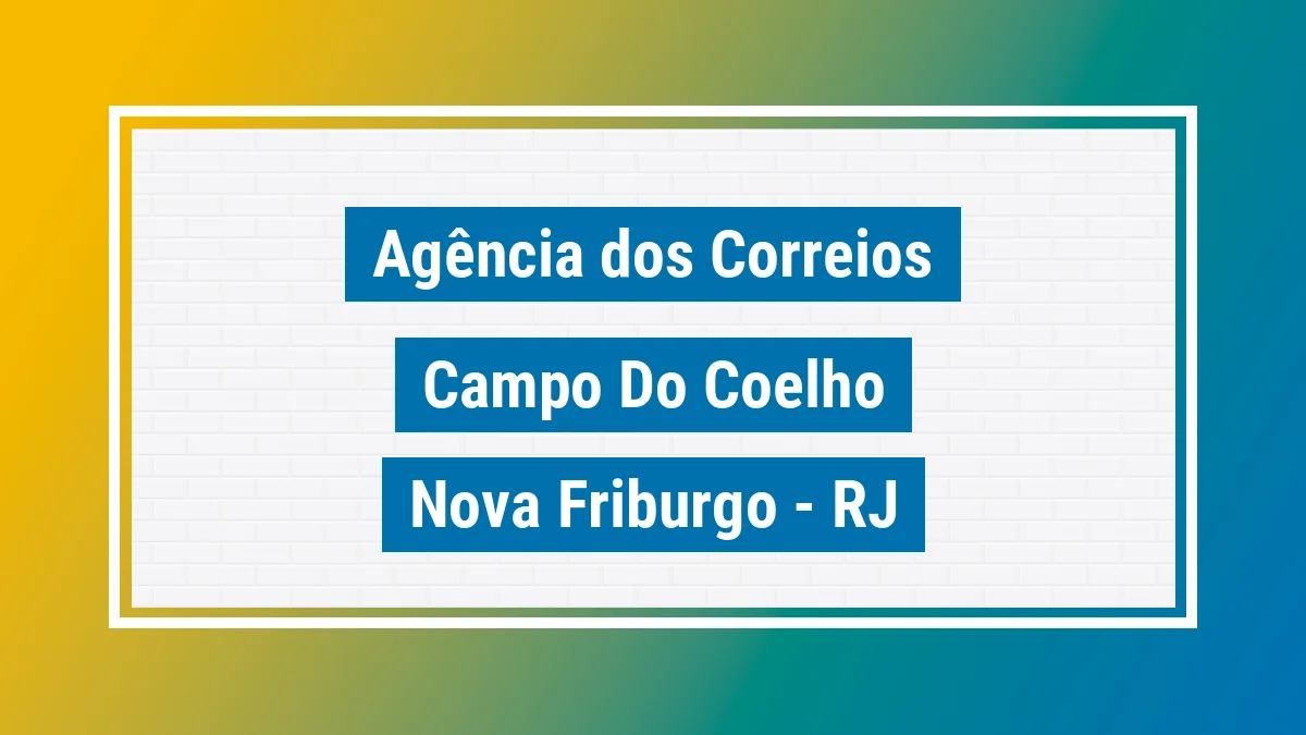 Imagem ilustrativa correios Campo do Coelho Nova Friburgo RJ