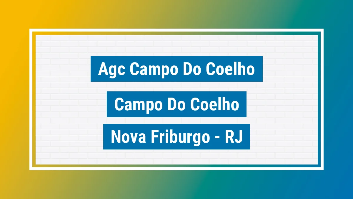 Unidade de agência dos Correios Agc Campo do Coelho Campo do Coelho Nova Friburgo RJ