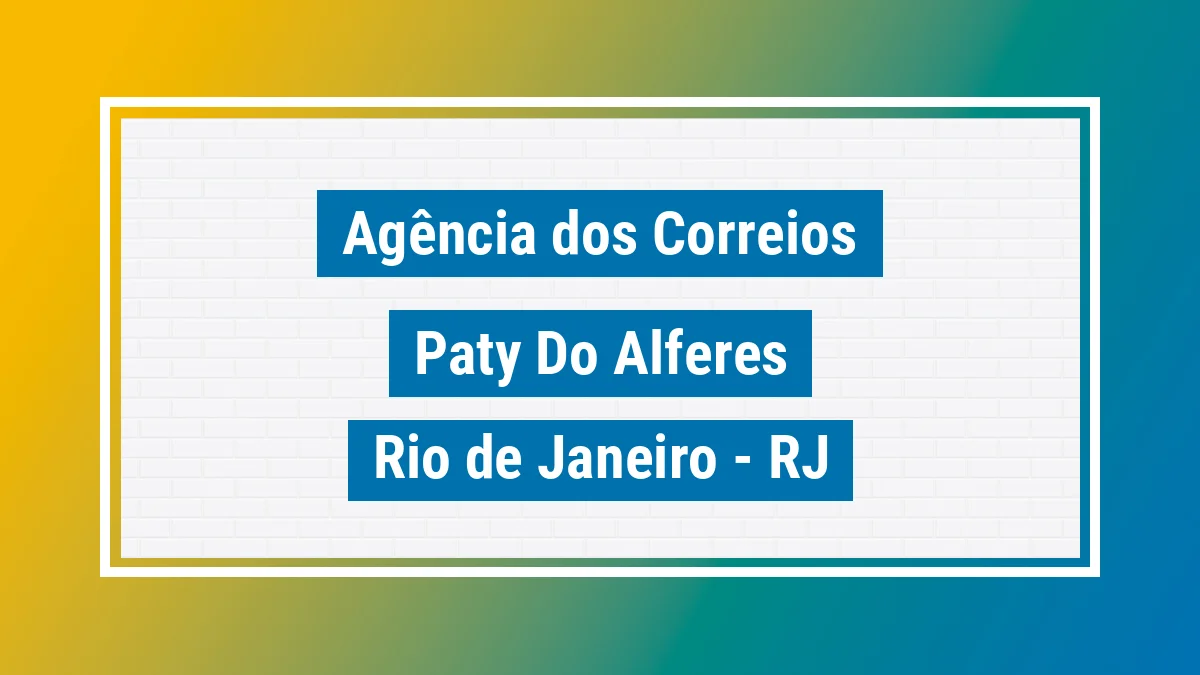 Imagem ilustrativa correios Paty do Alferes RJ