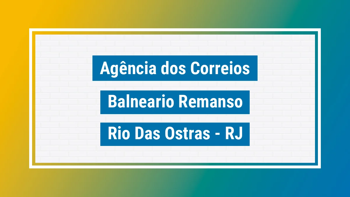 Imagem ilustrativa correios Balneário Remanso Rio das Ostras RJ