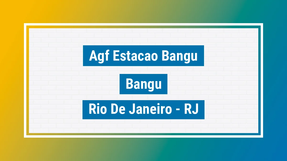 Unidade de agência dos Correios Agf Estacao Bangu Bangu Rio de Janeiro RJ