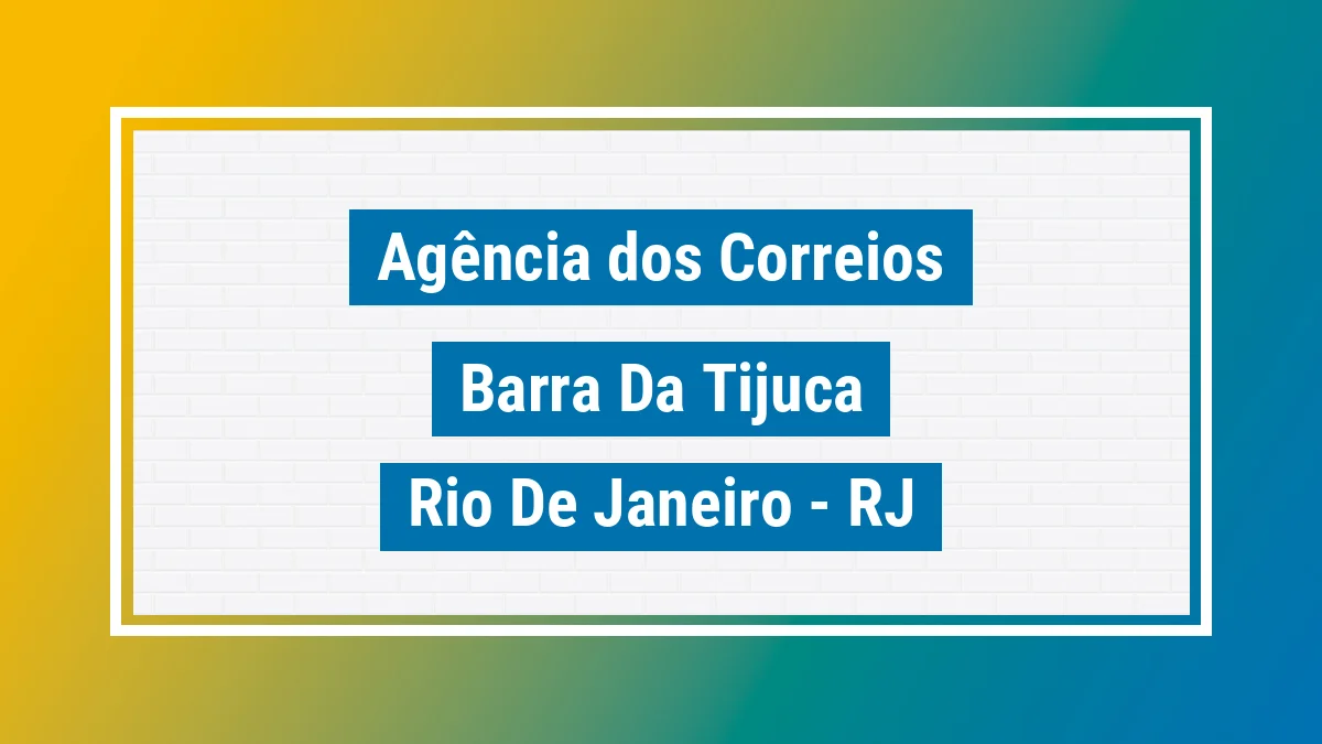 Imagem ilustrativa correios Barra da Tijuca Rio de Janeiro RJ