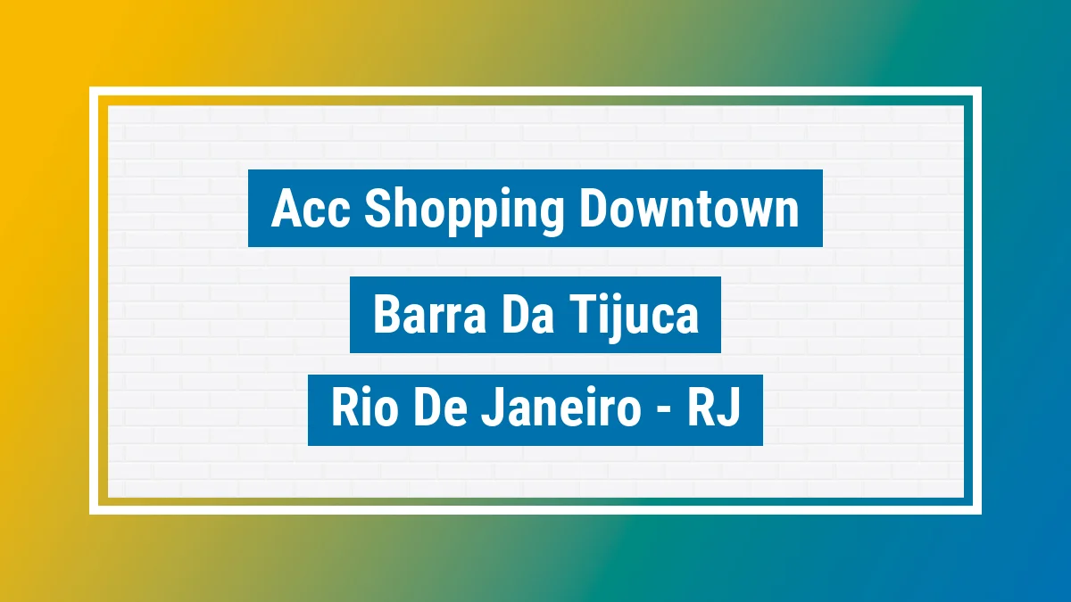 Unidade de agência dos Correios Acc Shopping Downtown Barra da Tijuca Rio de Janeiro RJ