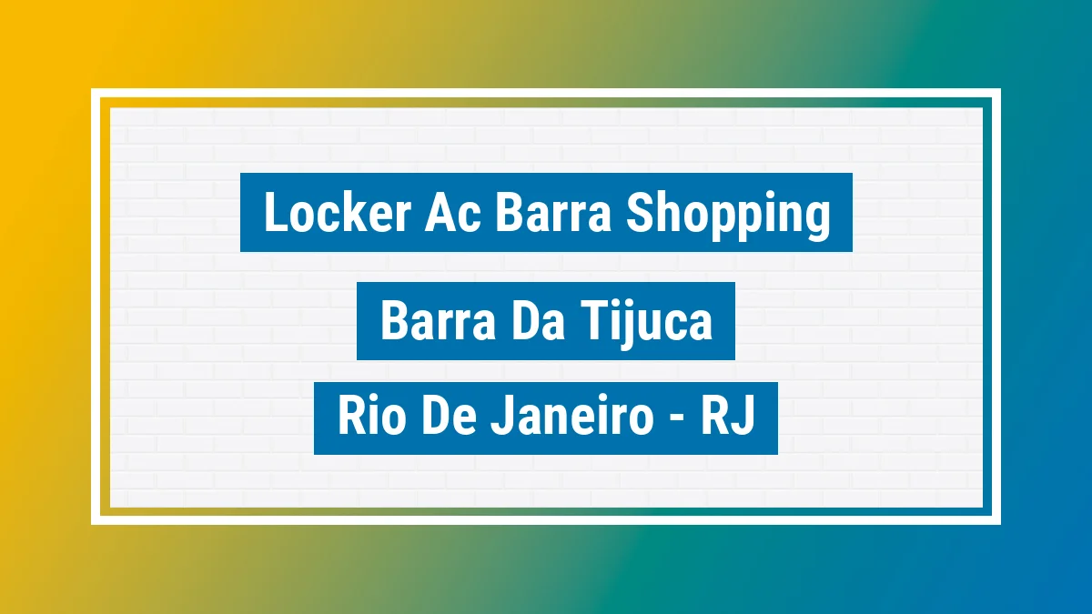Unidade de locker dos Correios Locker Ac Barra Shopping Barra da Tijuca Rio de Janeiro RJ