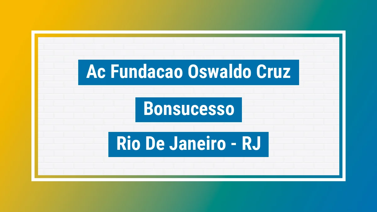 Unidade de agência dos Correios Ac Fundacao Oswaldo Cruz Bonsucesso Rio de Janeiro RJ