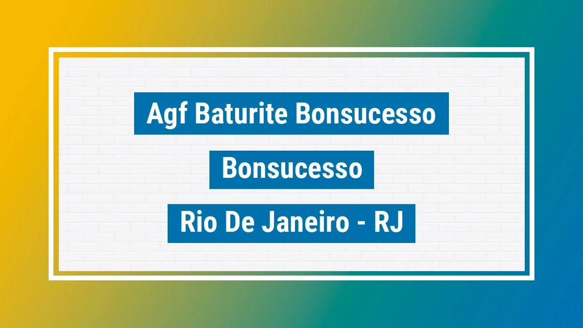 Unidade de agência dos Correios Agf Baturite Bonsucesso Bonsucesso Rio de Janeiro RJ