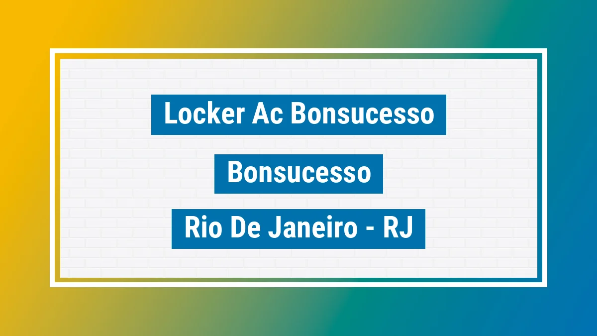 Unidade de locker dos Correios Locker Ac Bonsucesso Bonsucesso Rio de Janeiro RJ