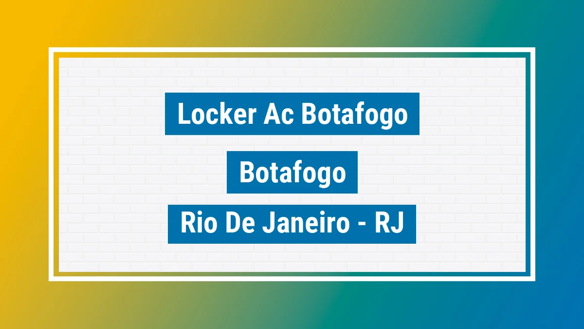 Unidade de locker dos Correios Locker Ac Botafogo Botafogo Rio de Janeiro RJ
