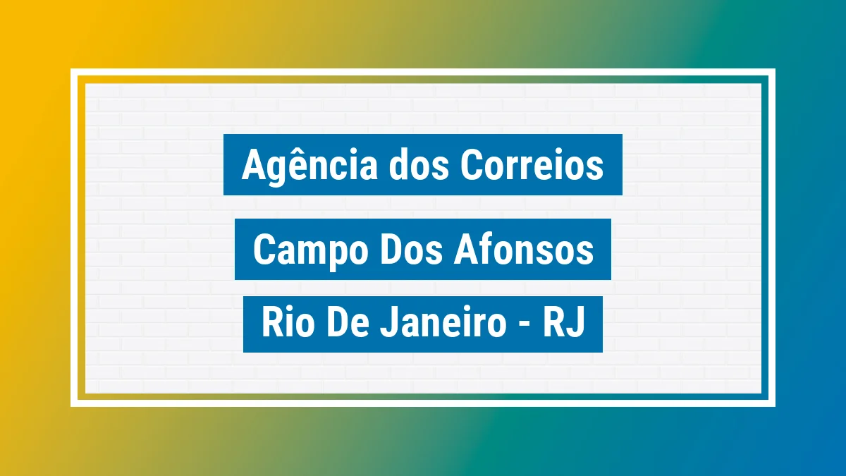 Imagem ilustrativa correios Campo dos Afonsos Rio de Janeiro RJ