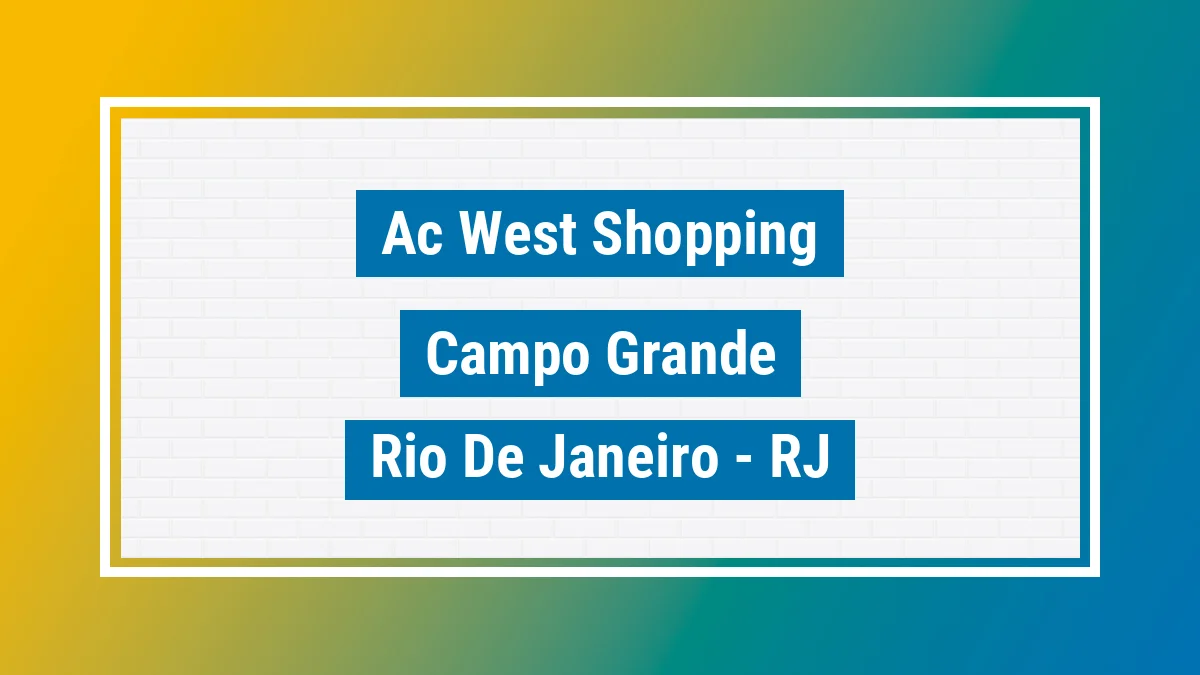 Unidade de agência dos Correios Ac West Shopping Campo Grande Rio de Janeiro RJ