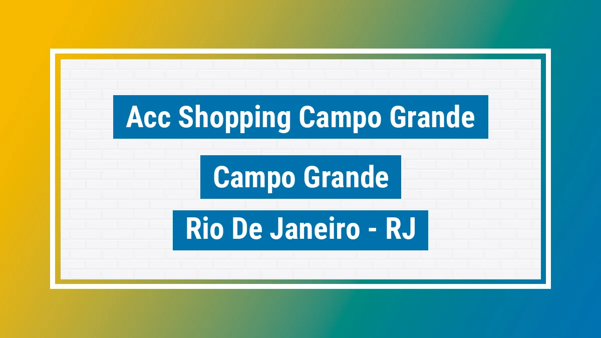 Unidade de agência dos Correios Acc Shopping Campo Grande Campo Grande Rio de Janeiro RJ