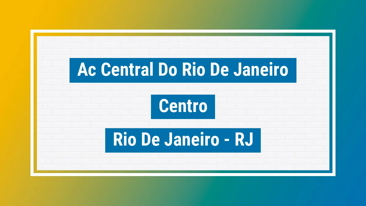 Unidade de agência dos Correios Ac Central do Rio de Janeiro Centro Rio de Janeiro RJ