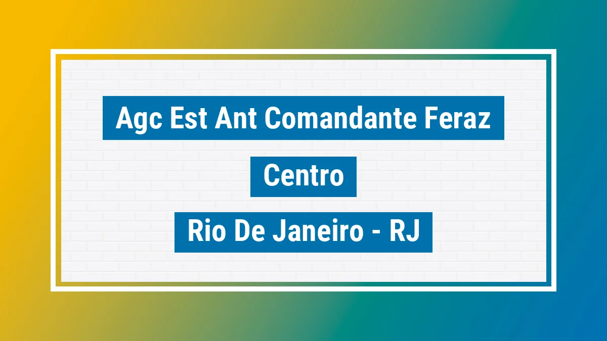Unidade de agência dos Correios Agc Est Ant Comandante Feraz Centro Rio de Janeiro RJ