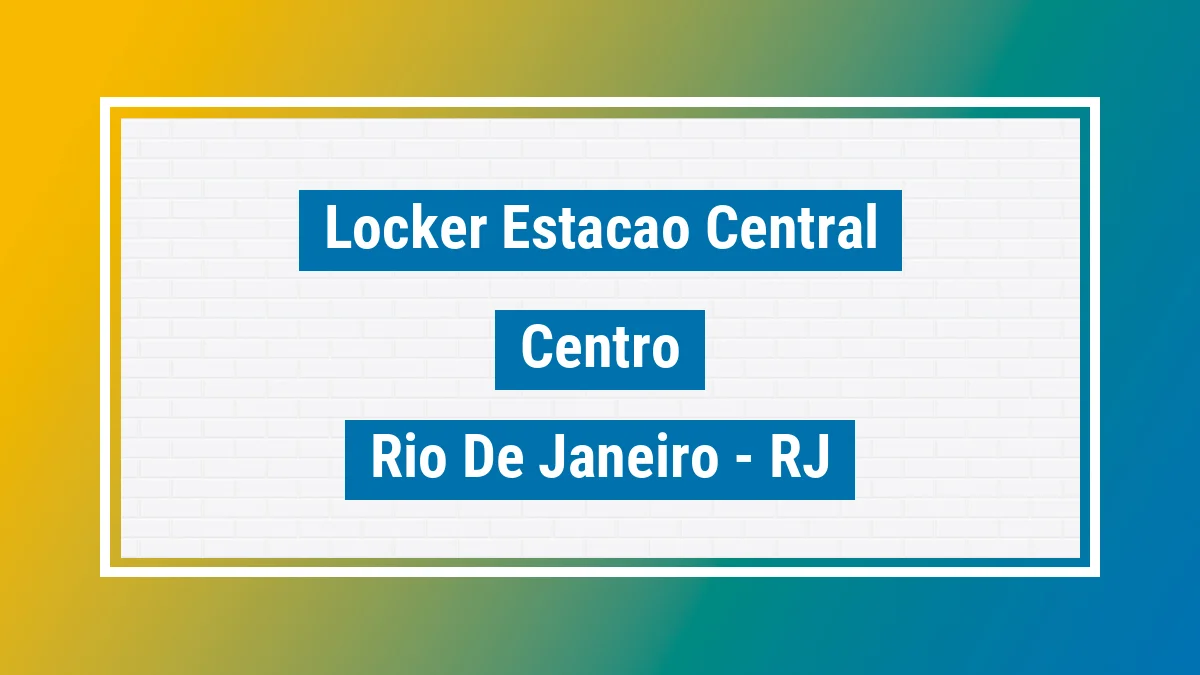 Unidade de locker dos Correios Locker Estacao Central Centro Rio de Janeiro RJ