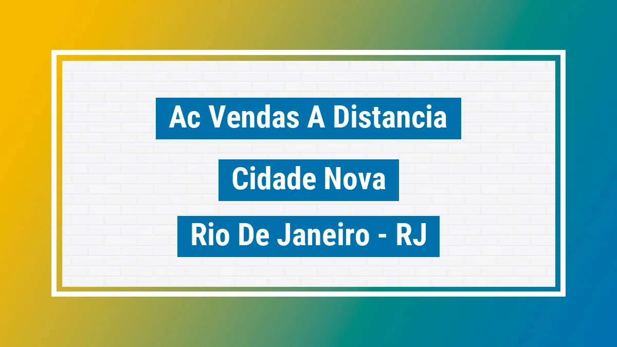 Unidade de agência dos Correios Ac Vendas A Distancia Cidade Nova Rio de Janeiro RJ