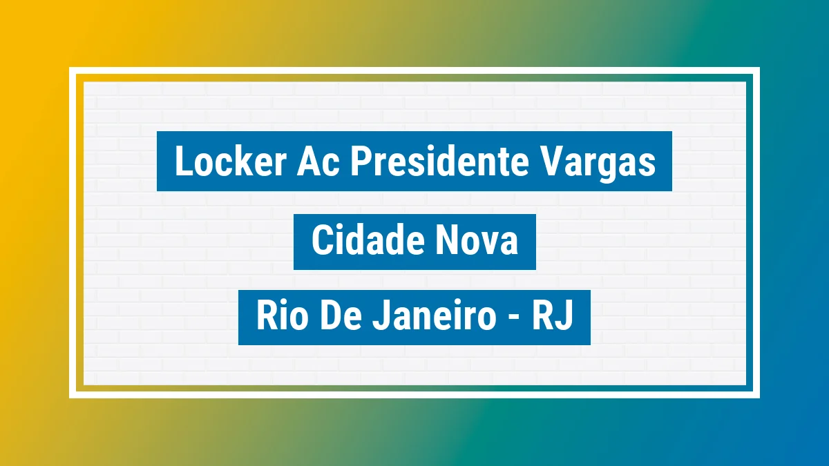 Unidade de locker dos Correios Locker Ac Presidente Vargas Cidade Nova Rio de Janeiro RJ