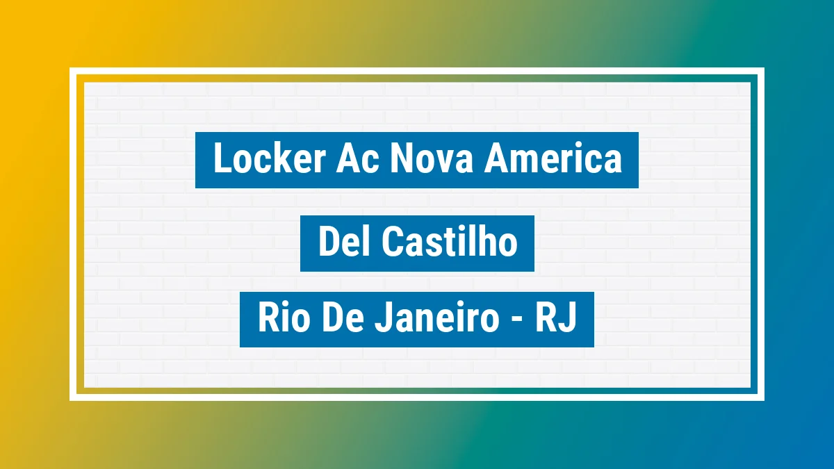 Unidade de locker dos Correios Locker Ac Nova America Del Castilho Rio de Janeiro RJ