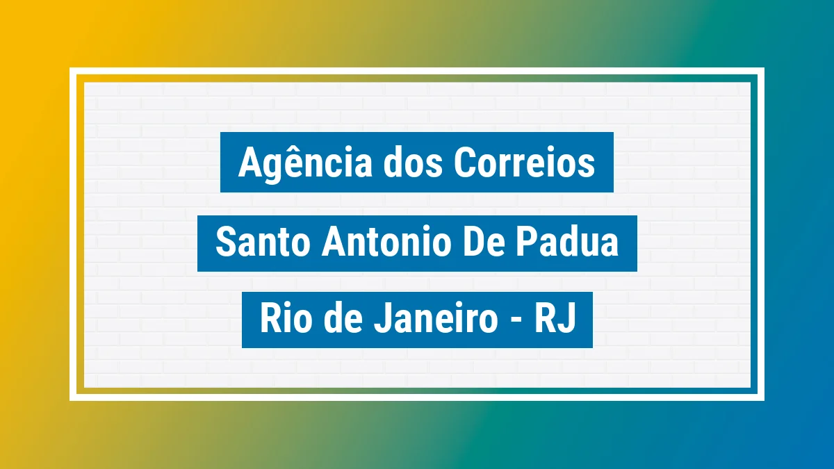 Imagem ilustrativa correios Santo Antônio de Pádua RJ