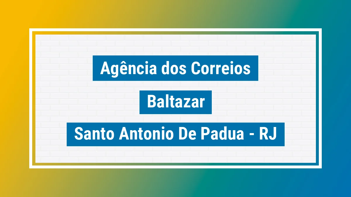 Imagem ilustrativa correios Baltazar Santo Antônio de Pádua RJ