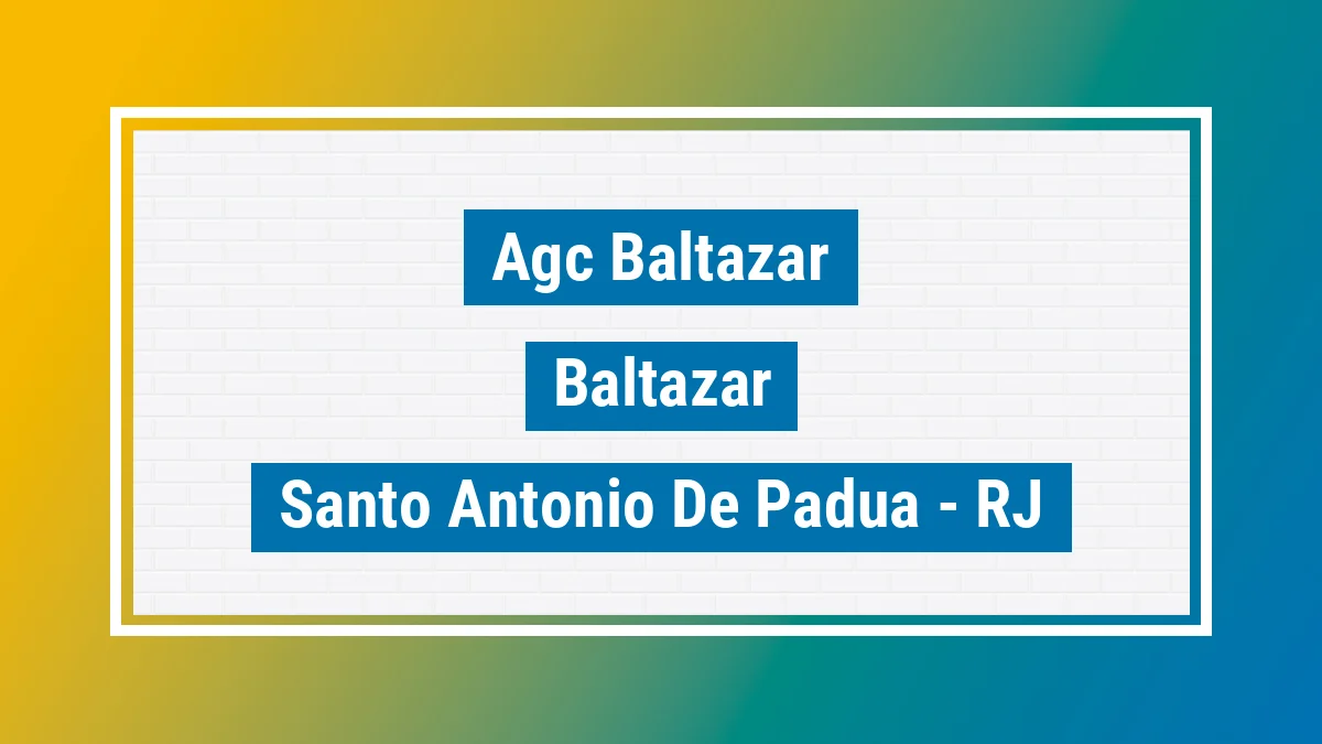 Unidade de agência dos Correios Agc Baltazar Baltazar Santo Antônio de Pádua RJ