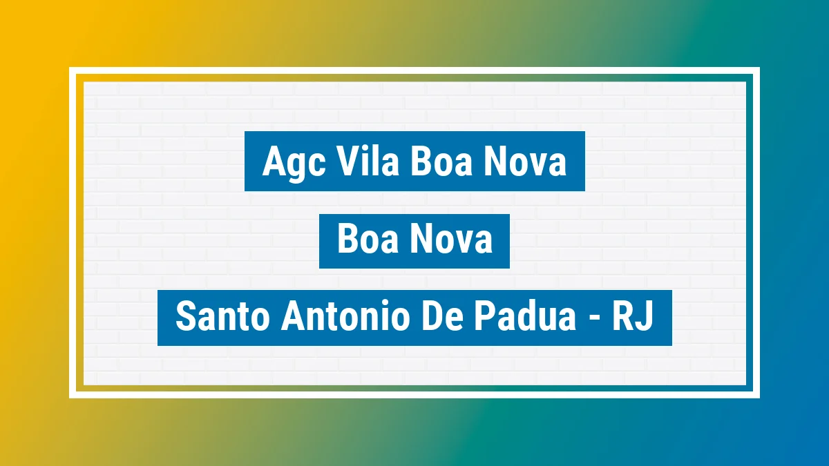 Unidade de agência dos Correios Agc Vila Boa Nova Boa Nova Santo Antônio de Pádua RJ
