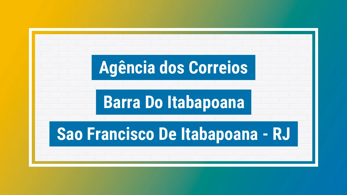 Imagem ilustrativa correios Barra do Itabapoana São Francisco de Itabapoana RJ