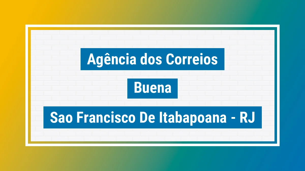 Imagem ilustrativa correios Buena São Francisco de Itabapoana RJ